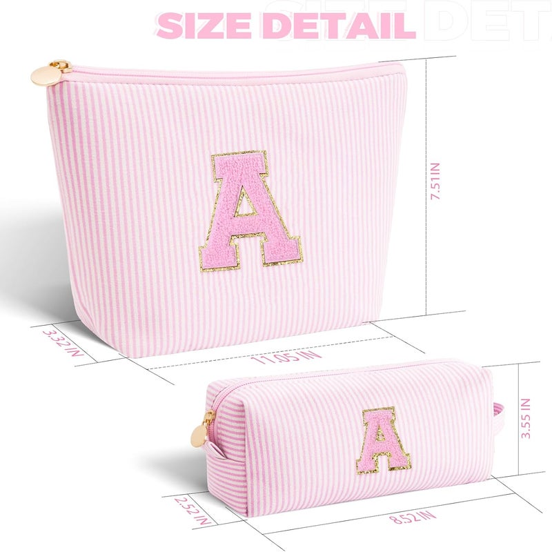 Btffitting Birthday Christmas Gifts for 10 11 12 13 14 15 16 17 18 Years Old Girl,Stocking Stuffers Makeup Bag Cosmetic Bag Set,Teen Girls Teacher Gift Trendy Stuff Toiletry Bag for Women - Pink,A - Image 5